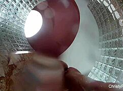 Christy Mack's behind-the-scenes fun in the shower with big tits.