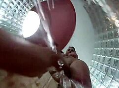 Christy Mack's behind-the-scenes fun in the shower with big tits.