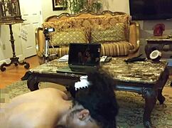 Awesome Two-Way Webcam Connects Sexy Couple With Horny Girl In Her Dreams Scene 6