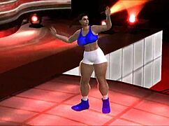 Melina battles chun li in intense wrestling