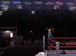 Melina battles chun li in intense wrestling