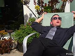 Blonde Milf Poolgirl Gets Nailed Hard by Kinky Partyboy at Event