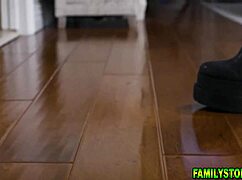 Hazel Moore makes her stepdad Donny rock hard with blowjob and rough choking