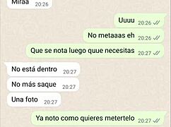 Hey, check out my girlfriend on the phone, she's so hot in this homemade web chat!