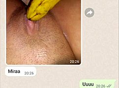 Hey, check out my girlfriend on the phone, she's so hot in this homemade web chat!