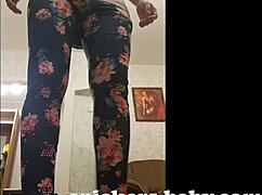 Big Ass Teen Feels Naughty in Leggings and Panties