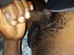 Kenyan Black Guy Strokes His Big Black Cock