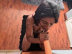 Desi slut gags on white cock