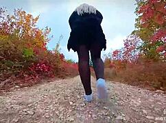 Follow My Footsteps Along The Path In The Evening Lonely Forest