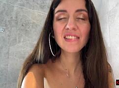 Wet Brunette Enjoys Steamy Shower Sex Session