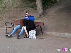 Brad's girlfriend proves her love for public blowjobs with cumshot