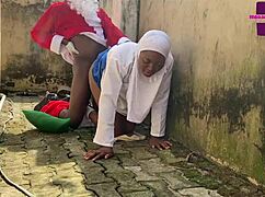 Yo, non-stop Christmas banging with Santa in the backyard, hit subscribe on Red! 🎅