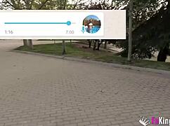 Brad's girlfriend proves her love for public blowjobs with cumshot