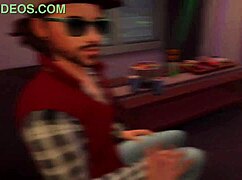 Jozie Dark Teases in Halloween Costume During Sims 4 Porn Session