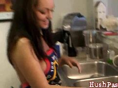 bridgett takes a huge cock in the shower, damn, she's wet! 💦