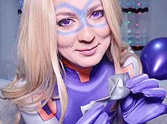 giantess mount lady spends christmas with you blowing and popping balloons on giant booty