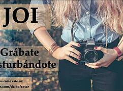 european amateurs follow spanish joi voice instructions to prepare camera for role asmr