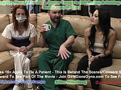 Wow, new Hooters girl Blaire Celeste gets a humiliating exam by Dr. Stacy Shepard before work!