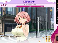 Vtuber Lewdneko Plays Love Cubed Part 1 With Intense Masturbation