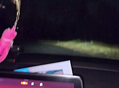 my stepsister couldn't wait to get home and sucked my dick in car - pov outdoor homemade 😘