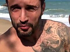 African Hottie in Micro Bikini Gets Oiled at Beach