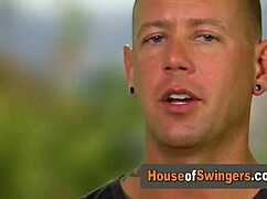 Hot ebony teen gets pussy licked by swinger