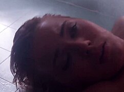 Blonde dances nude in sauna at night club