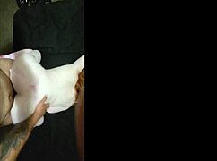 Sexy Red-Headed Girl Bent Over with a Very Nice Ass