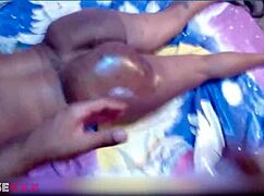 round and brown ass gets a relaxing booty massage from curvy latina