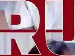 korean girl dances seductively with big tits on display