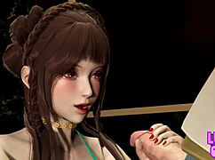 Wow! This Date Girl's Big Tits Get Oral and Creampie in the Bathroom!