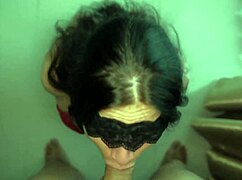 Slut gives sloppy blowjob and deepthroat before cumshot on face