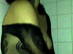 Brook Starr uses toys in golden shower with long black cock