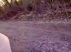 redhead teen 18+ strips outdoors for first time ever