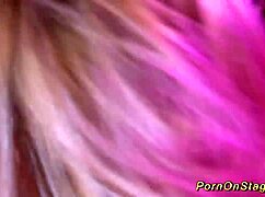 Threesome fuck orgy on show stage with clothes ripped 😏