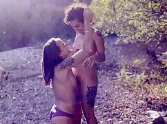Catalan Girls Kissing Natural Tits Lesbian Sex Outdoors