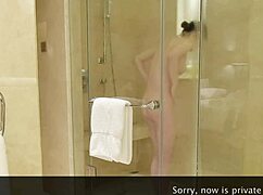 Japanese student’s elegant bath and shower scene in luxury hotel feels so captivating