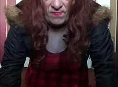 Bisexual Crossdresser Inserts Object In Anal Pussy Then Sucks It Clean