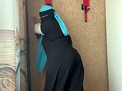 Girl in Hijab Gets Horny During Stretching