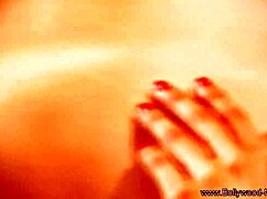 brunette cougar undresses and dances nude with ripped clothes