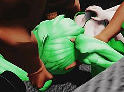 Miku dominates casting couch with intense blowjob action in 3D anime part 2