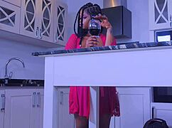 A hot night with mature ebony in lingerie, sucking and fucking