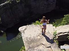 wild public banging on a canyon cliff with mia bandini