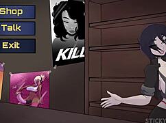 spunkstock - cute goth girl takes big ass in pornplay hentai game