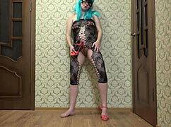 Pregnant Milf Explores Foot Fetish With Shoe And Heel.