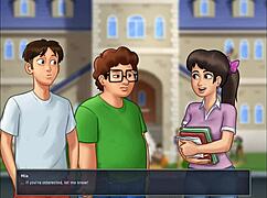 Teen Ebony Milf Plays Summertime Saga Hentai Fantasy With Big Tits And Boobs