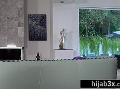 Rebellious Muslim teen 18+ sneakily fucks her boyfriend with blowjob and pussy action!