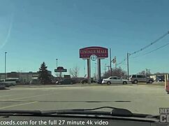 is this barely legal blonde fingering herself in public?