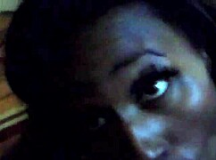 Ebony babe sucking huge black cock 😈