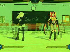 Horny gaming session turns wild with hentai fighter action. Watch h3video1 for epic moves!